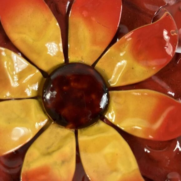 6 Pier 1 Metal Floral Sunflower Napkin Ring Holders Summer Fall Autumn Harvest - Picture 6 of 6